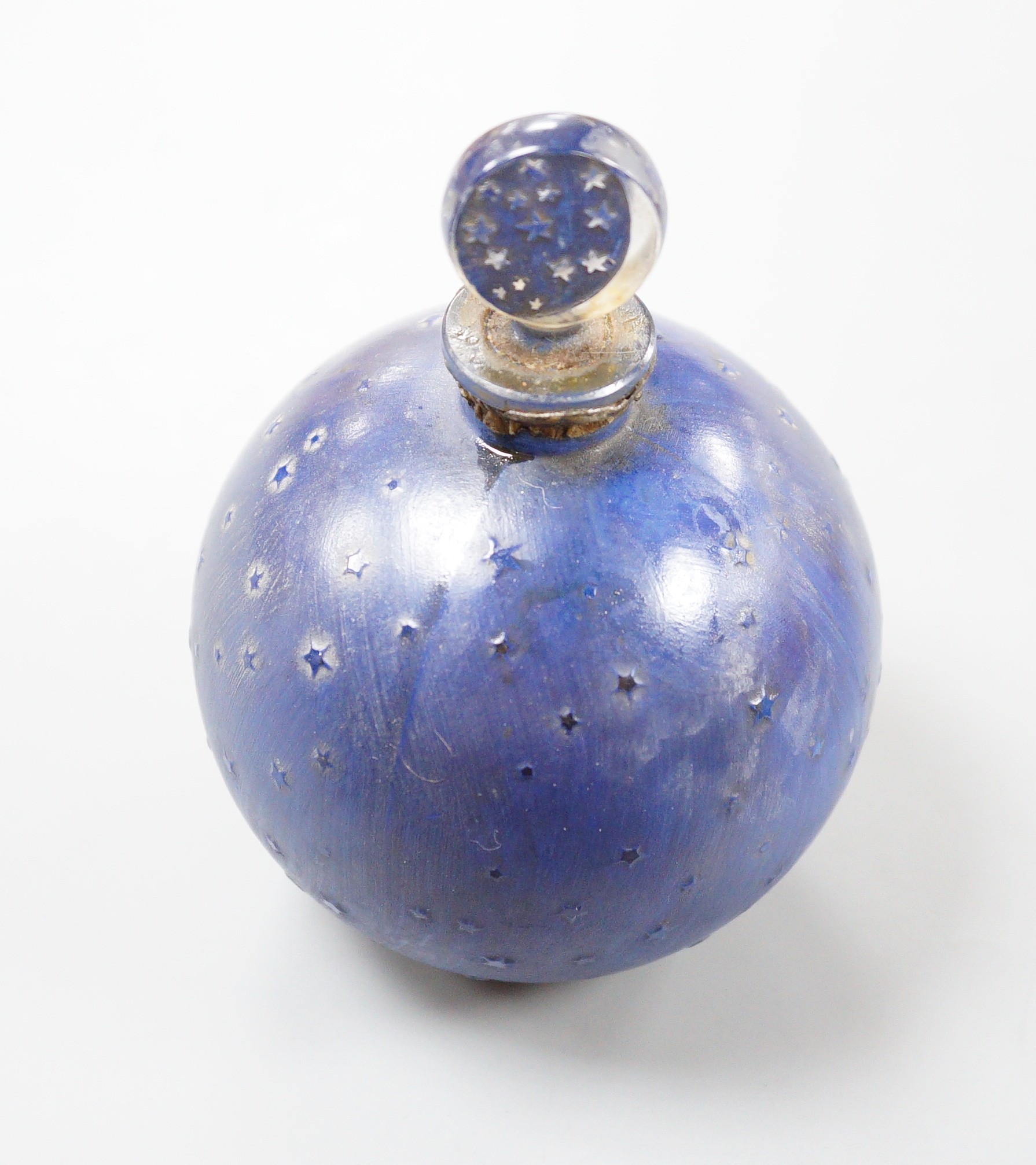 A R Lalique 'Dans La Nuit' perfume bottle, 14cm tall